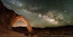 Milky Way over natural rock arch